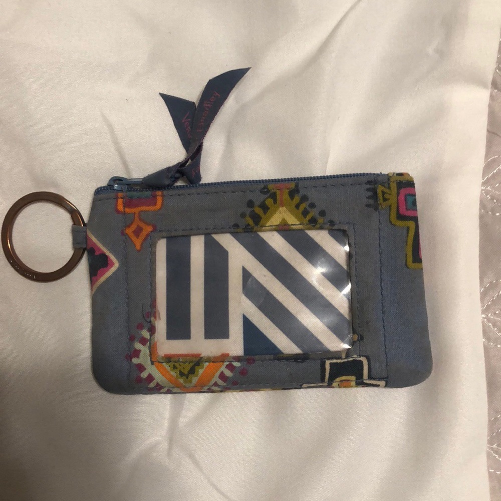 2 Vera Bradley card and coin holder id keychain